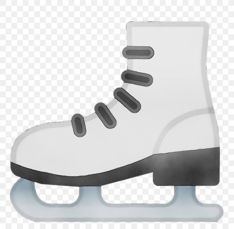 Figure Skate Ice Hockey Equipment Footwear Ice Skate White, PNG, 800x800px, Watercolor, Athletic Shoe, Cleat, Figure Skate, Footwear Download Free