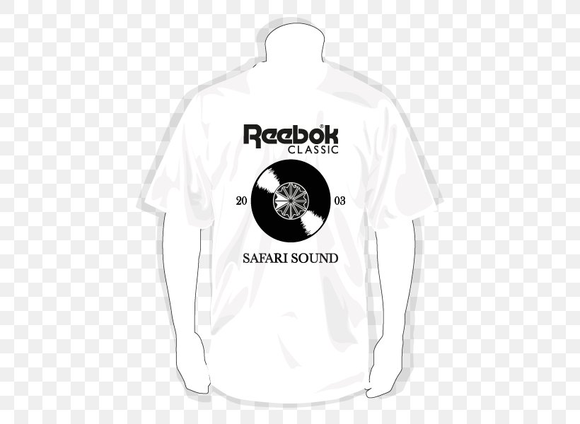 T-shirt White Logo Sleeve Reebok, PNG, 600x600px, Tshirt, Active Shirt, Black, Black And White, Brand Download Free