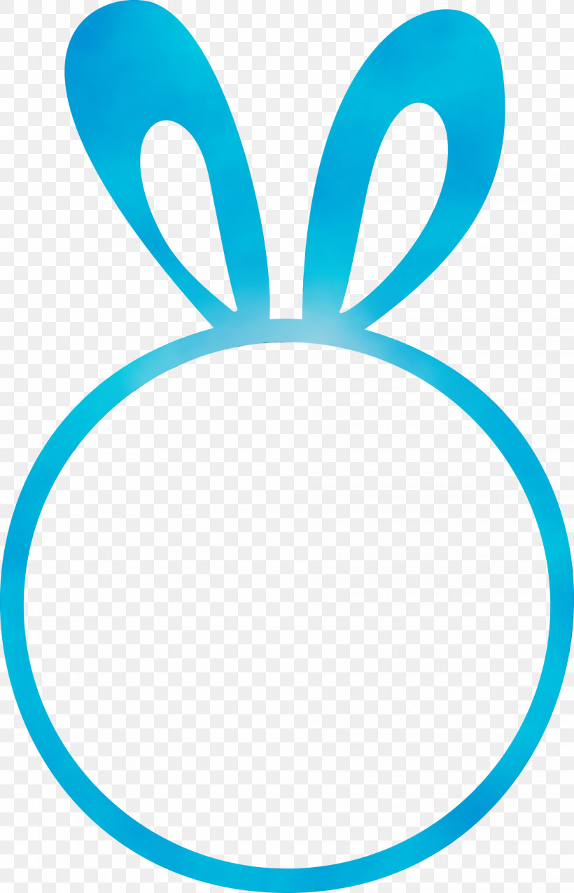 Turquoise Teal Aqua Oval Circle, PNG, 1928x3000px, Easter Bunny Frame, Aqua, Circle, Oval, Paint Download Free