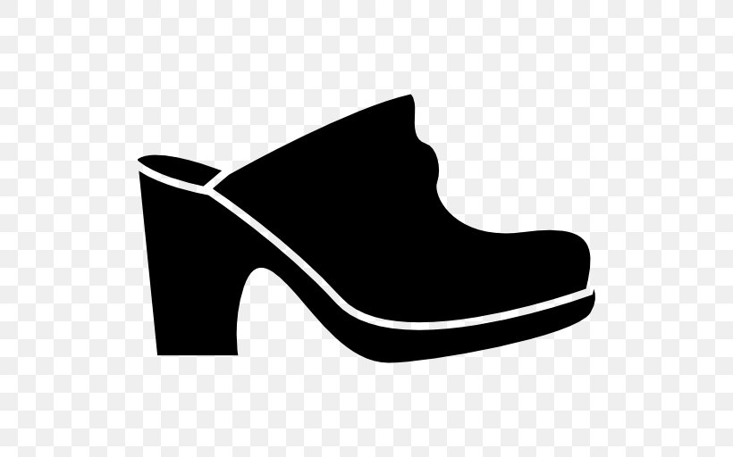 Slipper High-heeled Shoe Mule, PNG, 512x512px, Slipper, Black, Black And White, Boot, Clog Download Free