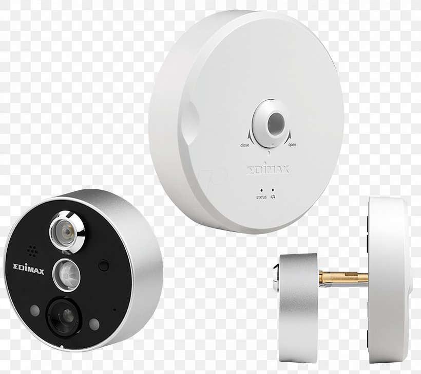 Peephole Door Camera IC-6220DC Smart HD Wi-Fi Pan/Tilt Network Camera With Temperature & Humidity Sensor, Day & Night IC-7113W IP Camera Wireless, PNG, 2578x2288px, Peephole Door Camera Ic6220dc, Camera, Computer Network, Edimax, Hardware Download Free