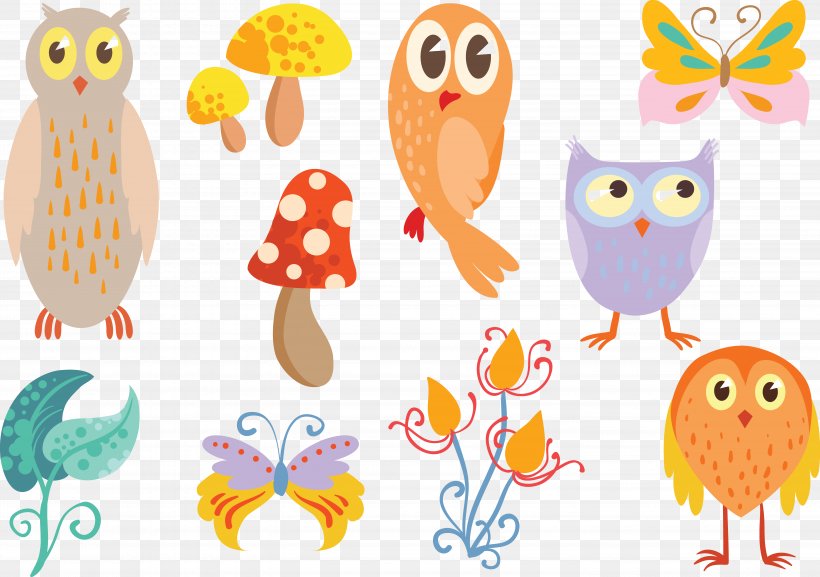 Owl Euclidean Vector Insect Clip Art, PNG, 5757x4052px, Bird, Artwork, Beak, Bird Of Prey, Clip Art Download Free