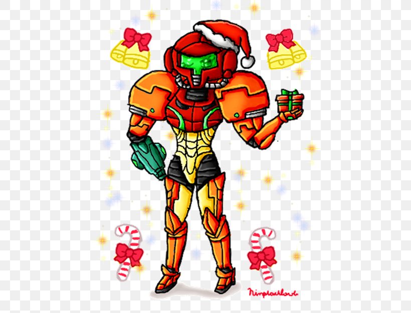 Samus Aran Metroid Prime Powered Exoskeleton Christmas Day Santa Claus, PNG, 500x625px, Watercolor, Cartoon, Flower, Frame, Heart Download Free