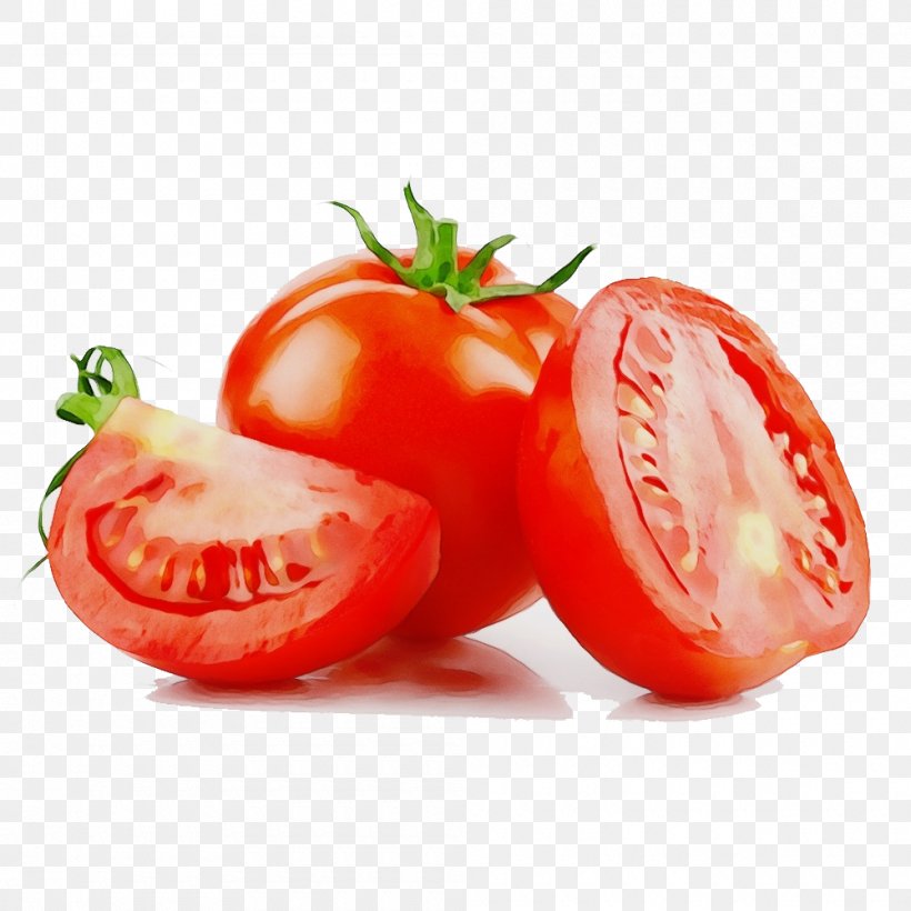 Tomato, PNG, 1000x1000px, Watercolor, Bush Tomato, Food, Fruit, Local Food Download Free