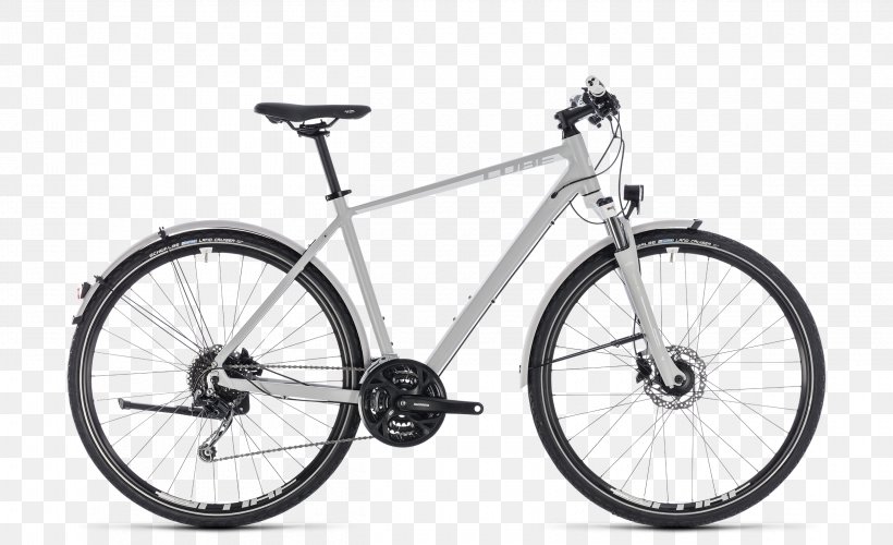 Hybrid Bicycle Cycling Cube Bikes Road Bicycle, PNG, 2500x1525px, Bicycle, Bicycle Accessory, Bicycle Drivetrain Part, Bicycle Frame, Bicycle Handlebar Download Free