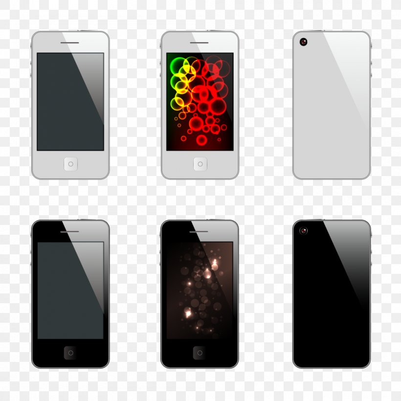 Smartphone Feature Phone Mobile Phones Euclidean Vector, PNG, 1000x1000px, Smartphone, Cellular Network, Communication Device, Electronic Device, Feature Phone Download Free