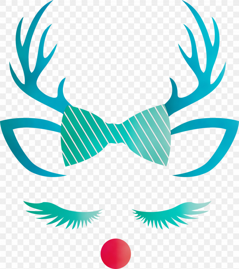 Turquoise Teal Turquoise, PNG, 2666x3000px, Reindeer Face, Paint, Teal, Turquoise, Watercolor Download Free