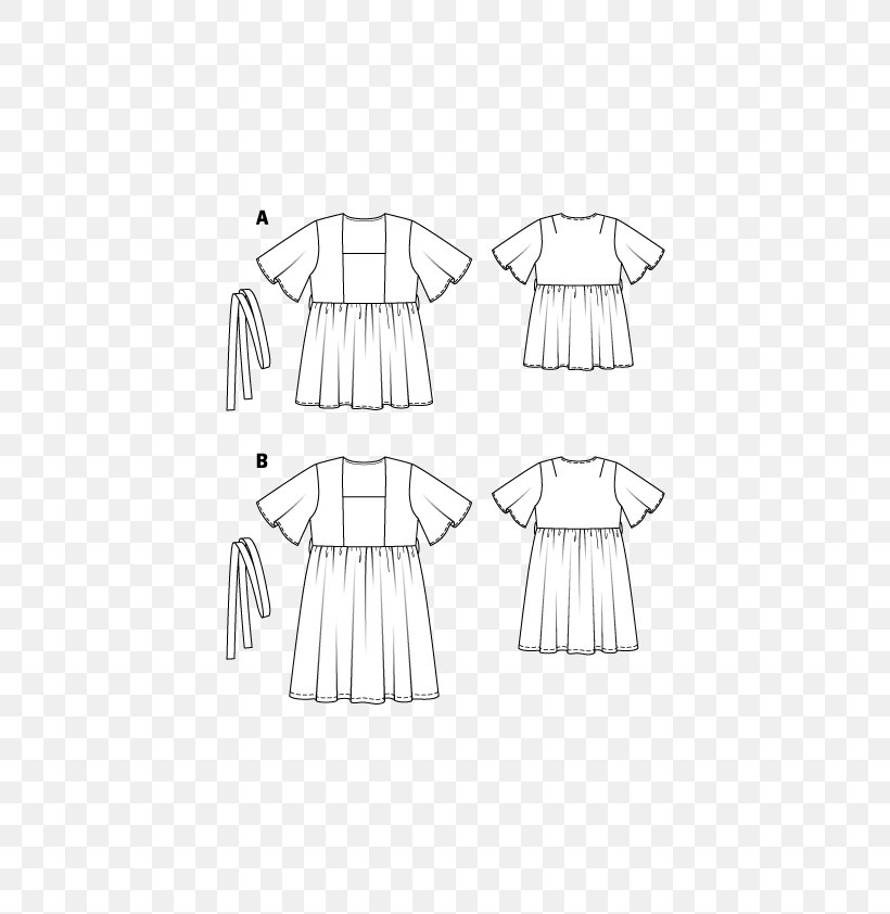 Dress Clothing Top Pattern, PNG, 595x842px, Dress, Artwork, Black And White, Clothes Hanger, Clothing Download Free