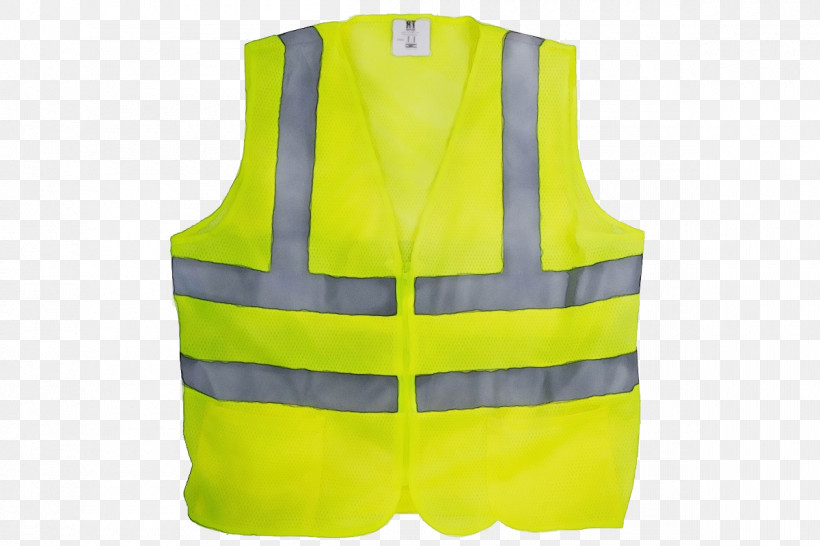 High-visibility Clothing Safety Vest Waistcoat Jacket Clothing, PNG, 1200x800px, Watercolor, Allied Outfitters Limited, Clothing, Construction, High Visibility Ansi Safety Vest Large Download Free