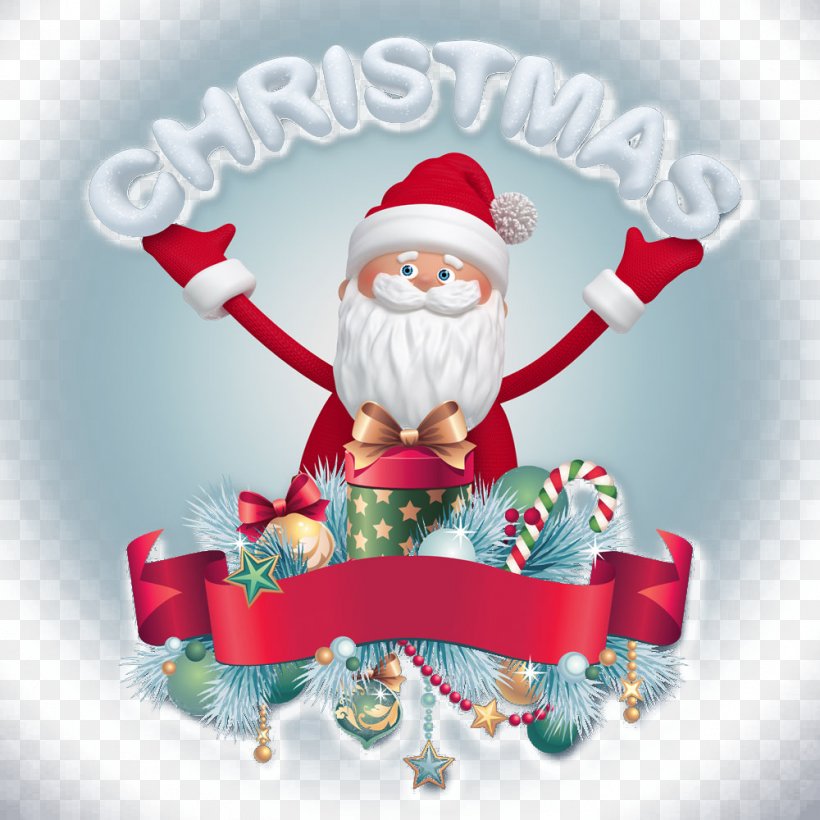 Santa Claus Christmas Wish New Year Wallpaper, PNG, 1000x1000px, Santa Claus, Banner, Christmas, Christmas Decoration, Christmas Ornament Download Free