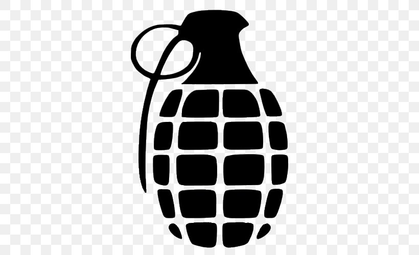 Grenade Clip Art, PNG, 500x500px, Grenade, Black And White, Bomb, Drinkware, F1 Grenade Download Free