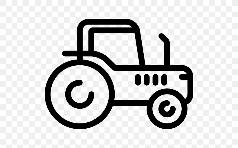 Tractor Agriculture Organic Farming, PNG, 512x512px, Tractor, Agriculture, Area, Black And White, Brand Download Free