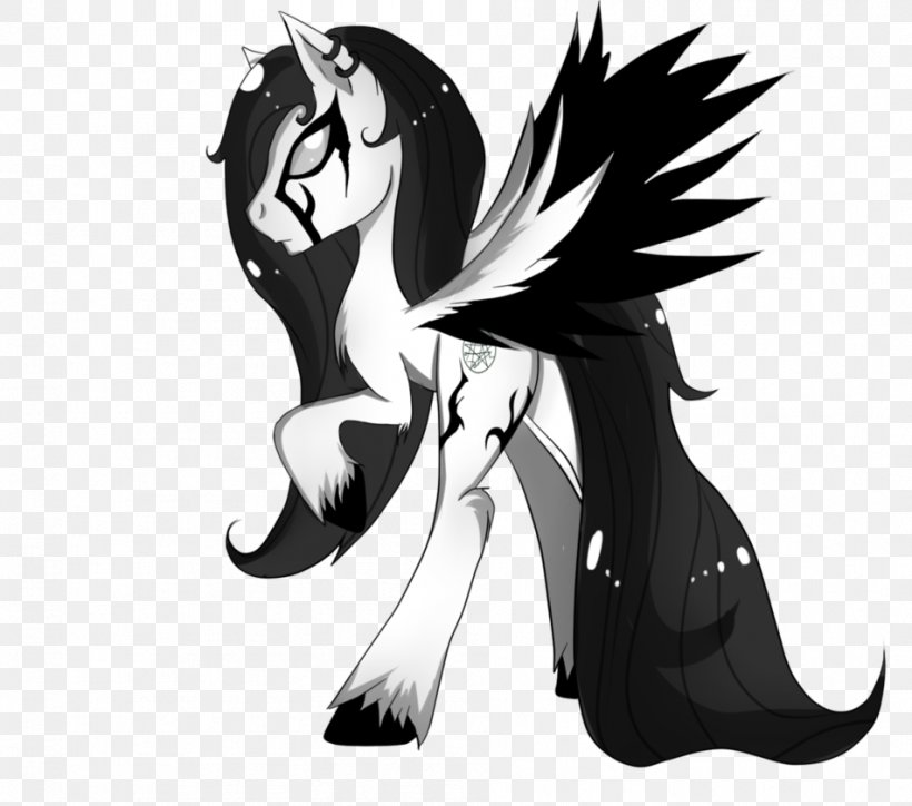 Pony Black And White Rainbow Dash Drawing Horse, PNG, 951x840px, Watercolor, Cartoon, Flower, Frame, Heart Download Free