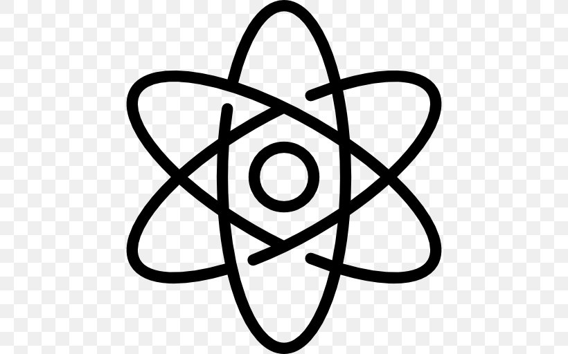 Atom, PNG, 512x512px, Atom, Area, Black And White, Chemistry, Electron Download Free