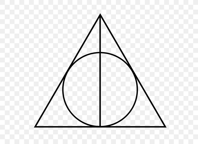 Harry Potter And The Deathly Hallows Harry Potter And The Philosopher's Stone Symbol Nymphadora Lupin, PNG, 600x600px, Harry Potter, Area, Black, Black And White, Deathly Hallows Download Free