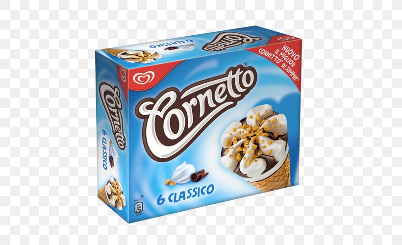 Ice Cream Cones Cornetto Algida Mercogel Casapulla, PNG, 500x500px, Ice Cream, Algida, Breakfast Cereal, Calorie, Chocolate Download Free