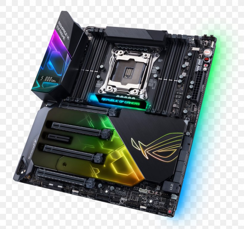 Intel X299 ROG GAMING MOTHERBOARD ROG RAMPAGE VI APEX LGA 2066, PNG, 1040x978px, Intel X299, Asus, Central Processing Unit, Chipset, Computer Accessory Download Free