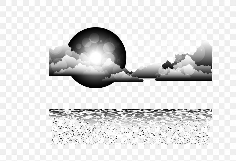 Sun Euclidean Vector, PNG, 1996x1369px, Sun, Black And White, Brand, Cloud, Computer Graphics Download Free