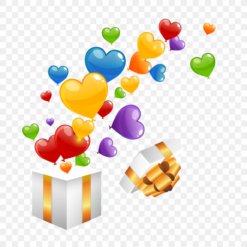 Balloon Heart Gift Euclidean Vector, PNG, 1042x1042px, Balloon, Birthday, Color, Gift, Heart Download Free