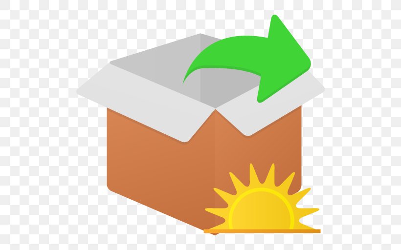Box Angle Material Yellow, PNG, 512x512px, Icon Design, Box, Green, Material, Symbol Download Free
