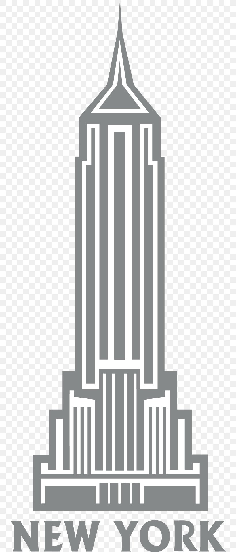 Empire State Building Clip Art, PNG, 750x1913px, Empire State Building, Black And White, Building, Drawing, Facade Download Free
