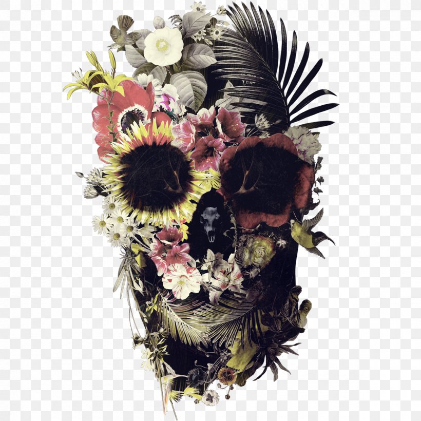 Floral Design Calavera Human Skull Symbolism Flower, PNG, 1200x1200px, Floral Design, Artificial Flower, Calavera, Cut Flowers, Day Of The Dead Download Free