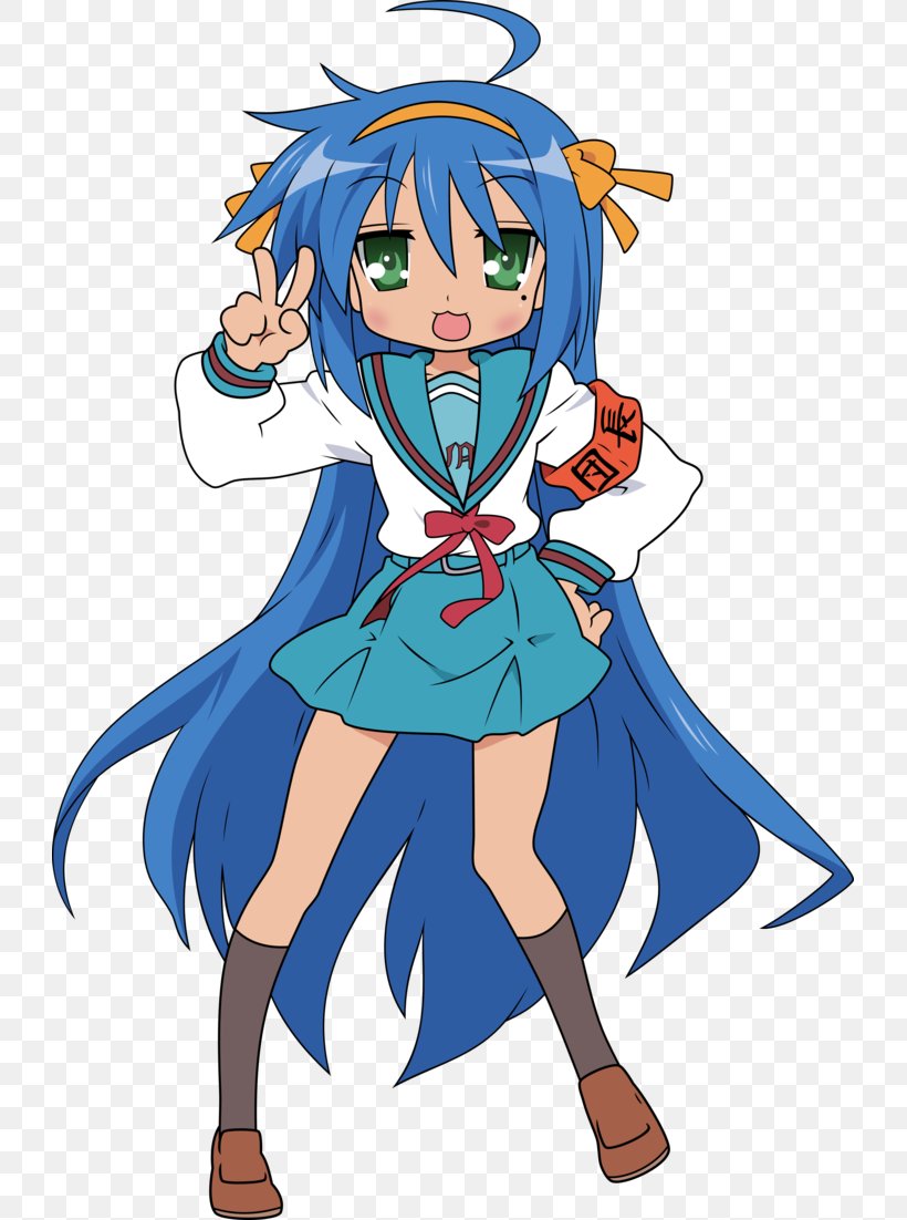 Haruhi Suzumiya Konata Izumi Cosplay Lucky Star Character, PNG, 725x1102px, Watercolor, Cartoon, Flower, Frame, Heart Download Free