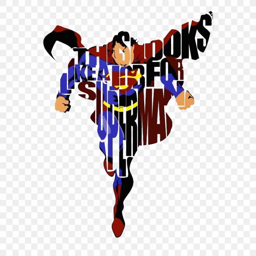Superman Typography Superhero Graphic Design Illustration, PNG, 850x850px, Superman, Alex Ross, Art, Artist, Comics Download Free