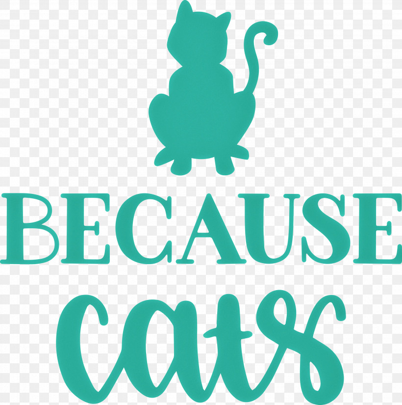 Because Cats, PNG, 2981x3000px, Logo, Behavior, Green, Human, Line Download Free