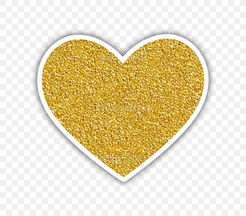 Sticker Heart Gold Clip Art, PNG, 720x720px, Sticker, Embellishment, Envelope, Fashion Accessory, Glitter Download Free