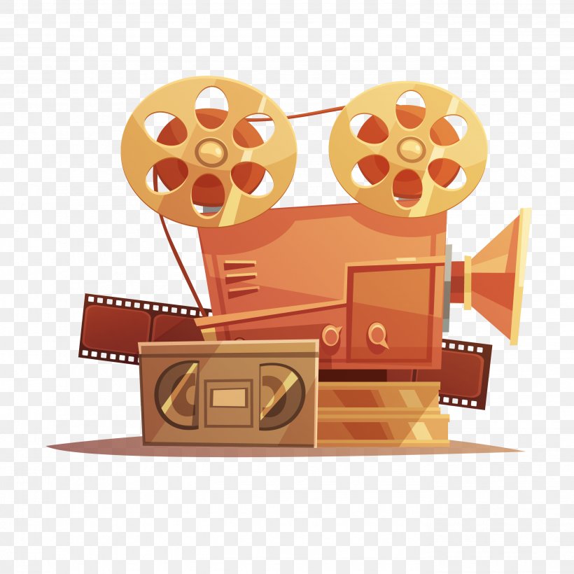 Movie Projector Download Clip Art, PNG, 2756x2756px, Movie Projector, Cinema, Film, Orange, Software Download Free