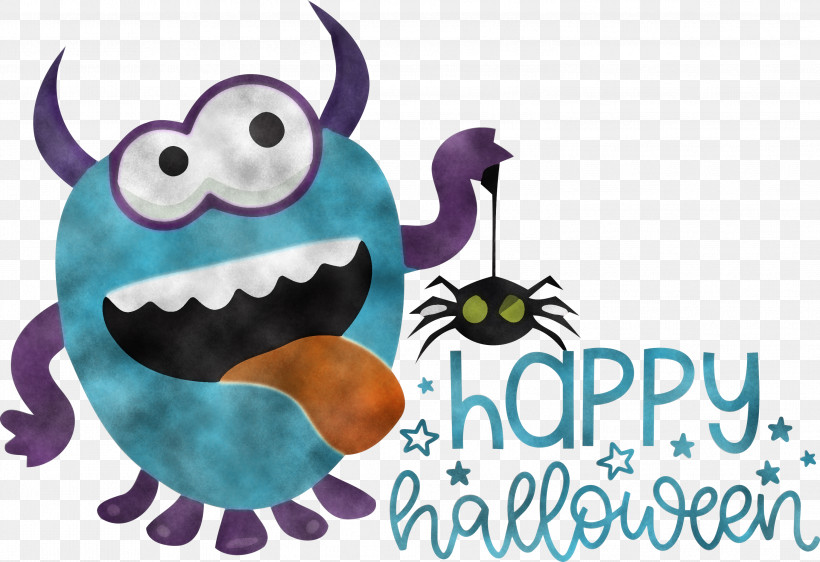 Happy Halloween, PNG, 2999x2059px, Happy Halloween, Biology, Cartoon, Fish, Meter Download Free