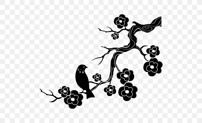 Wall Decal Sticker Printing, PNG, 500x500px, Wall Decal, Adhesive, Art, Bird, Black And White Download Free