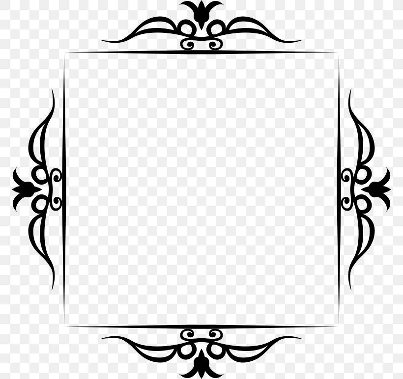 Borders And Frames Picture Frames Decorative Arts Clip Art, PNG, 772x772px, Borders And Frames, Area, Art, Artwork, Black Download Free