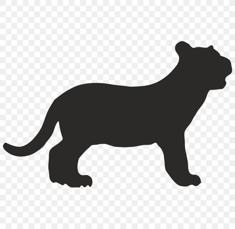 Silhouette Leopard Tiger, PNG, 800x800px, Silhouette, Big Cat, Big Cats, Black, Black And White Download Free