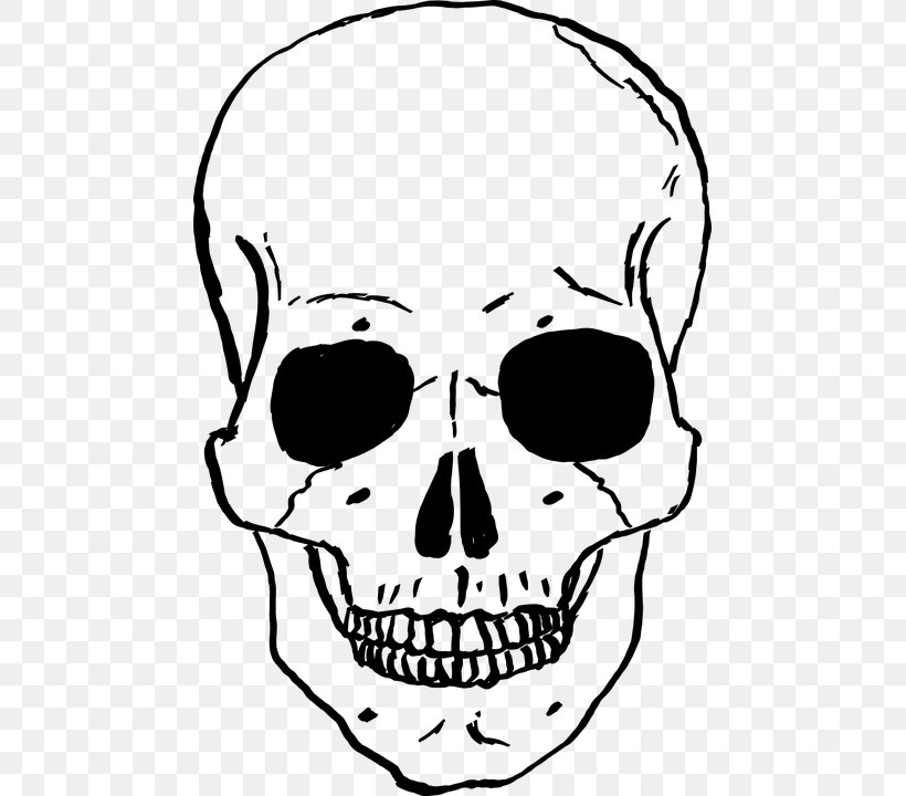 Skull Clip Art, PNG, 469x720px, Skull, Artwork, Axial Skeleton, Black And White, Bone Download Free