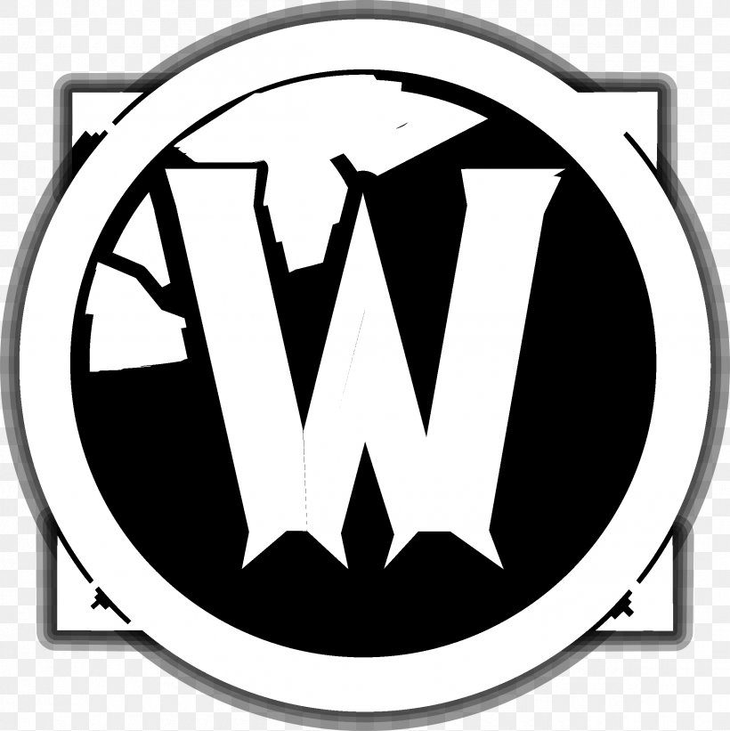 World Of Warcraft Vector Graphics Logo Image, PNG, 2400x2403px, World Of Warcraft, Blackandwhite, Brand, Emblem, Hearthstone Download Free