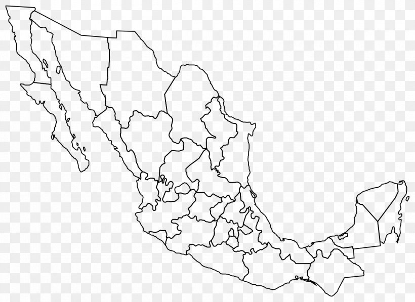 Administrative Divisions Of Mexico Mexico City Mexico State United States Map, PNG, 1280x933px, Administrative Divisions Of Mexico, Area, Artwork, Black And White, Blank Map Download Free
