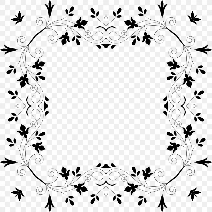 Borders And Frames Decorative Borders Clip Art Floral Design Flower, PNG, 2284x2284px, Borders And Frames, Blackandwhite, Cut Flowers, Decorative Arts, Decorative Borders Download Free