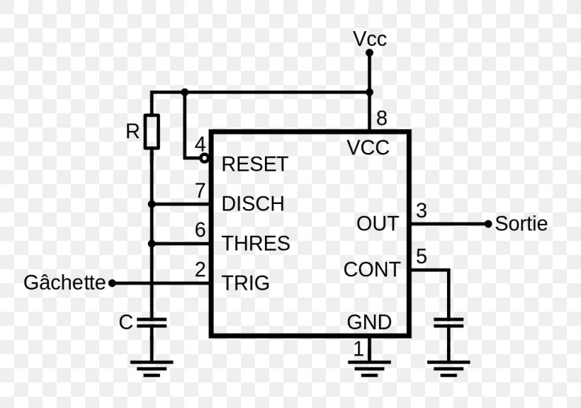 Diode 555 Timer IC Diagram Integrated Circuits & Chips Electronics, PNG, 1024x720px, 555 Timer Ic, Diode, Area, Auto Part, Capacitor Download Free