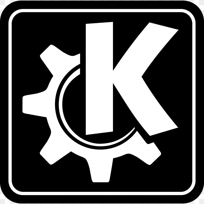 KDE Plasma 4 Desktop Environment KDevelop, PNG, 3000x3000px, Kde Plasma 4, Area, Black And White, Brand, Computer Software Download Free