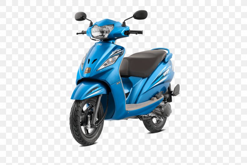 Scooter TVS Wego Car TVS Motor Company Motorcycle, PNG, 2000x1335px, Scooter, Blue, Brake, Car, Color Download Free