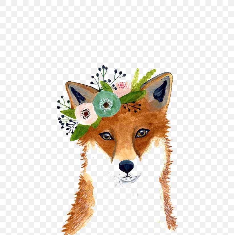 Watercolor Painting Fox Art Drawing, PNG, 564x826px, Watercolor Painting, Art, Canvas, Carnivoran, Dog Like Mammal Download Free
