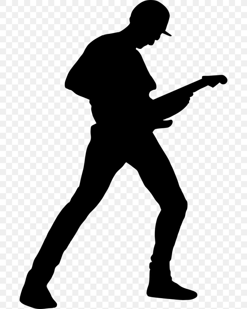 Electric Guitar Silhouette Guitarist Bass Guitar, PNG, 690x1024px, Watercolor, Cartoon, Flower, Frame, Heart Download Free