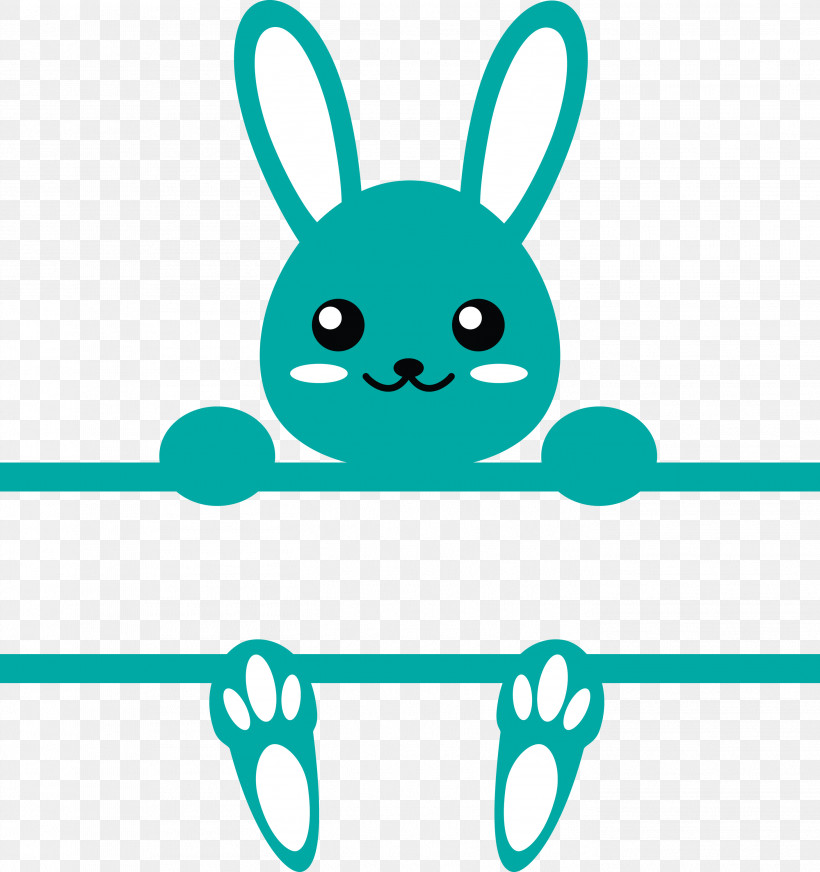 Bunny Frame Easter Day, PNG, 2819x3000px, Bunny Frame, Aqua, Blue, Cartoon, Circle Download Free