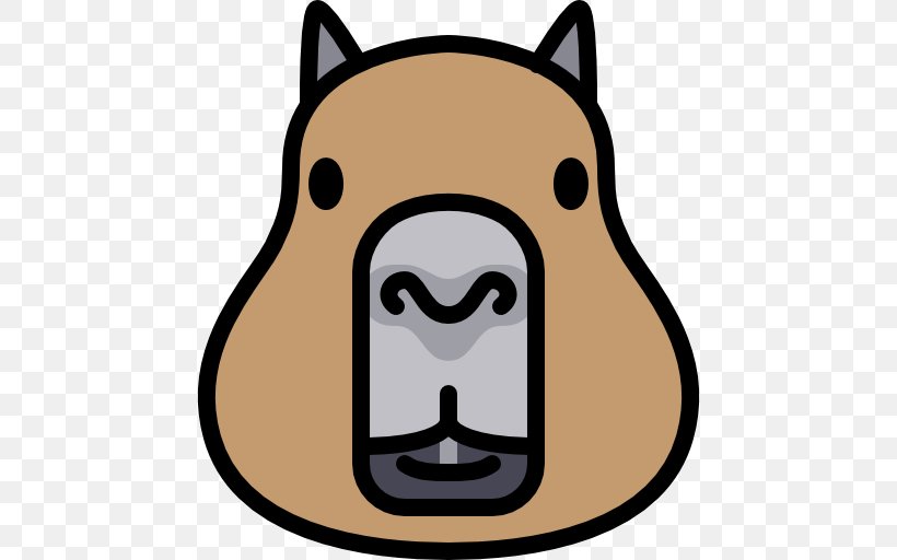 Capybara Snout Clip Art, PNG, 512x512px, Capybara, Animal, Carnivoran, Dog Like Mammal, Facial Expression Download Free