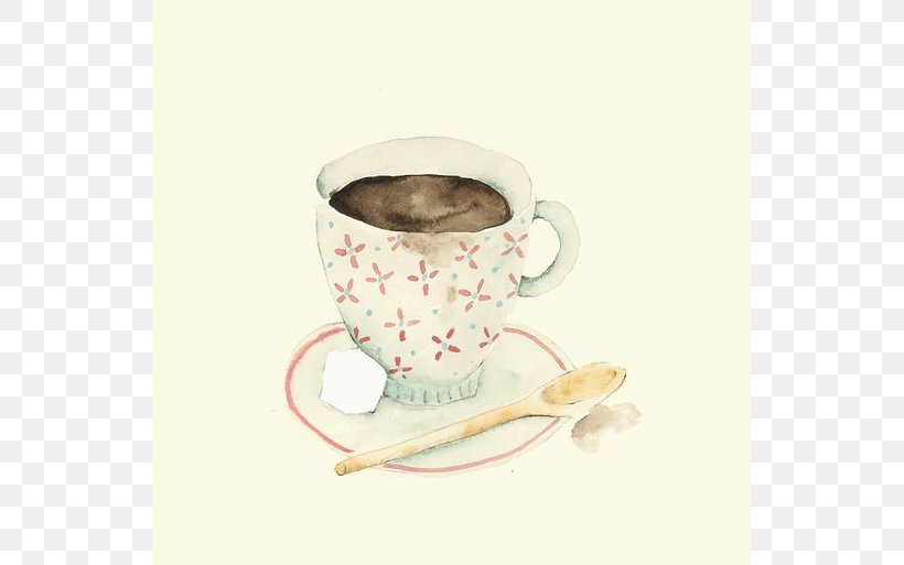 Coffee Cafe Watercolor Painting Illustrator, PNG, 543x513px, Coffee, Art, Art Museum, Cafe, Ceramic Download Free