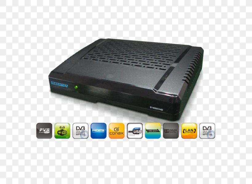 Conax DVB-S2 Satellite Digital Video Broadcasting FTA Receiver, PNG, 600x600px, Conax, Binary Decoder, Cable Television, Digital Video Broadcasting, Digital Video Recorders Download Free