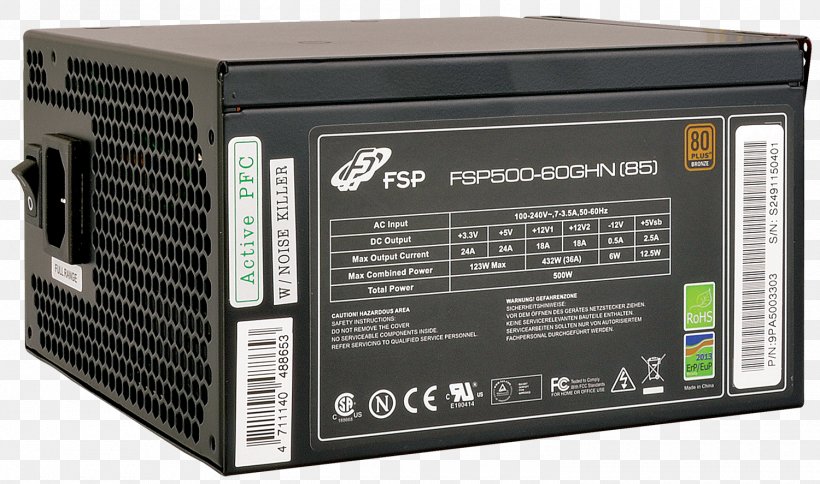 Power Converters Power Supply Unit FSP 500-60GHN(85) Power Supply, PNG, 1500x887px, 80 Plus, Power Converters, Chieftec, Computer, Computer Component Download Free