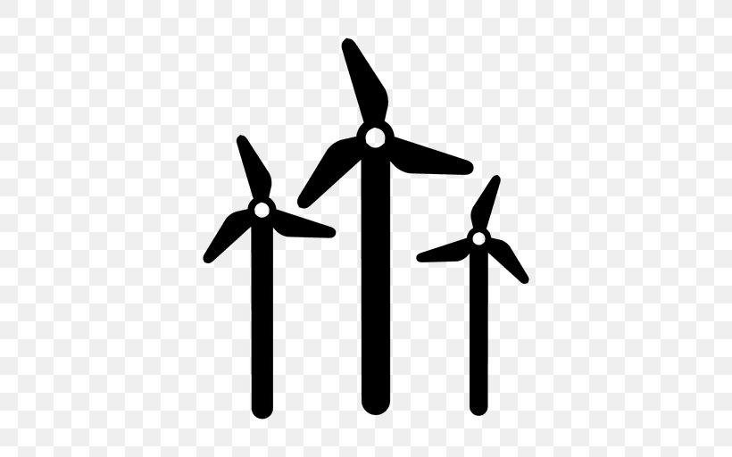 Windmill Wind Power Wind Turbine, PNG, 512x512px, Windmill, Black And White, Energy, Industry, Mill Download Free